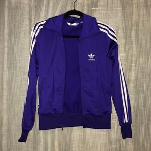 Purple Adidas Track Jacket (size small)